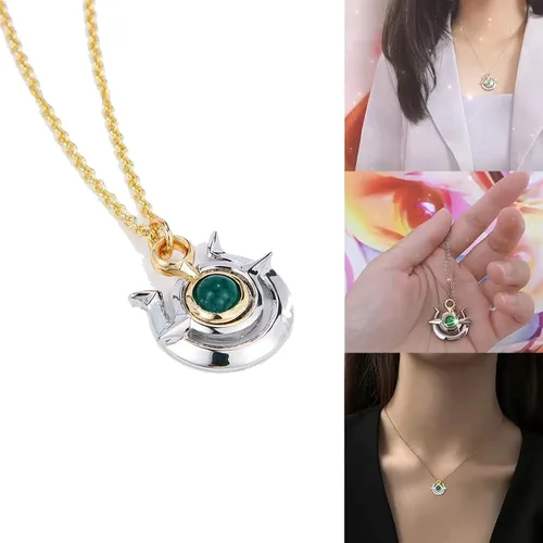Vista 5 de LOL Moonstone Renewer - Collar inspirado en el juego MOBA más popular del mundo, el uso de JannaSonaSorakaluluYuumi Support Girlfriend's Gift League