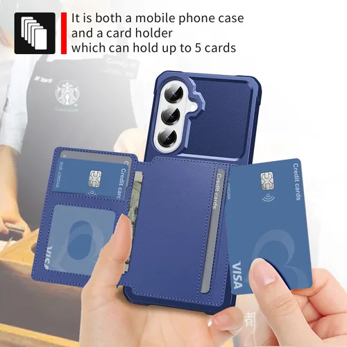 Vista 61 de Funda para Samsung Galaxy S21 Ultra con tarjetero, compatible con soporte magnético para automóvil, resistente a los golpes, resistente, suave, TPU
