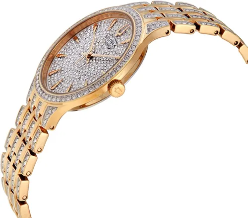 Vista 3 de Bulova Crystal Pave 3-Hand Quartz Slim Case Watch