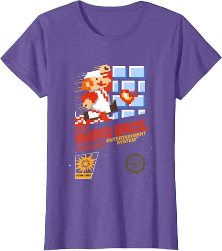 Vista 17 de Super Mario Dashin - Camiseta gráfica de acción, ajuste clásico, cuello redondo, color negro
