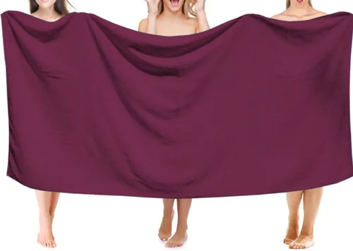 Vista 4 de Toallas de baño extra grandes de microfibra, toallas de baño y de playa, toallas de secado rápido, toallas absorbentes blandas