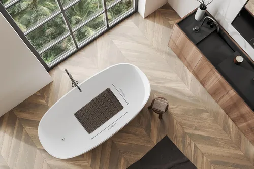 Vista 6 de Splash Home Axess - Tapete para bañera antideslizante, con 112 ventosas y agujeros de drenaje, tapete de baño para bañera, 27.6 pulgadas de largo x