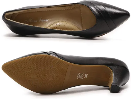 Vista 3 de Mona flying Zapatos de vestir de oficina con tacón medio y punta puntiaguda para mujer