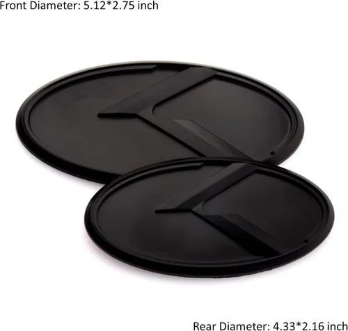 Vista 2 de 7PCS Emblema K Vintage Compatible con Insignia Delantera Trasera para Accesorios de Auto (Negro)