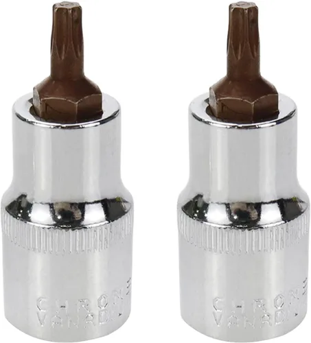 Vista 7 de Juego de llaves hexagonales de 1/2" y T40 Torx de 2.16 pulgadas de longitud, 2 piezas Broca Torx