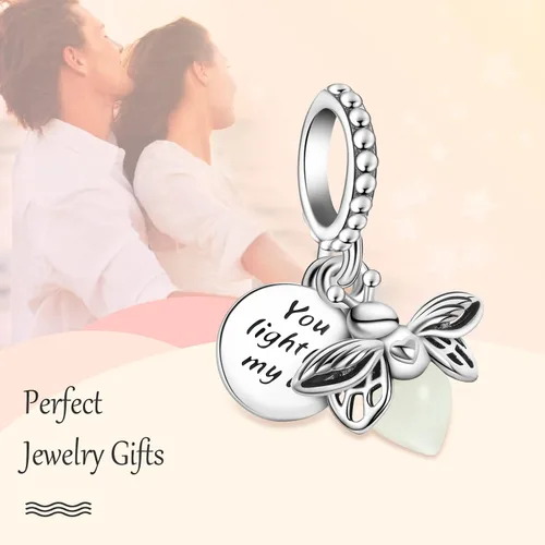 Vista 3 de Annmors Dream Catcher Fireworm Love Charm fit Bracelet 925 Sterling Silver Pendant for European Necklace Jewelry