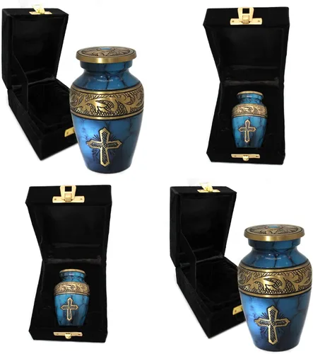 Vista 28 de Aurora Borealis Urna de cremación para cenizas para adultos, hombres y mujeres, Urnas de cremación personalizadas para cenizas humanas, urnas