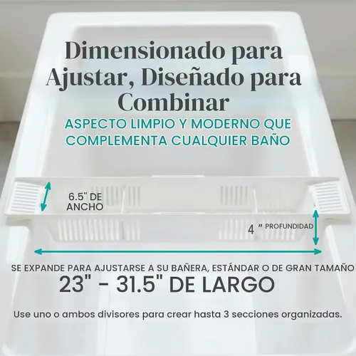 Vista 5 de KidCo S372 Cesta de almacenamiento de baño - Organizador de bañera para bebé (blanco)