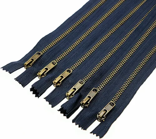 Vista 12 de Leekayer 3# Cremalleras de metal negro 9 pulgadas cierre 9.1 in cremallera de latón para coser jeans artesanías bolsa bolsillo paquete de 6