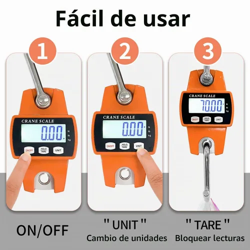 Vista 3 de Sutekus Báscula colgante digital de 660 libras, báscula portátil de grúa impermeable, báscula de pescado de 661.4 lbs, báscula de mano