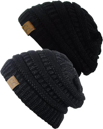 Vista 63 de Gorro a la moda de tejido suave abultado, cálido y elástico de C.C