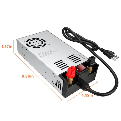 Vista 8 de Denfix Convertidor actualizado de 110 V a 12 V, nueva versión con interruptor de encendido/apagado, fuente de alimentación de CA a CC máx. 50 A 600 W