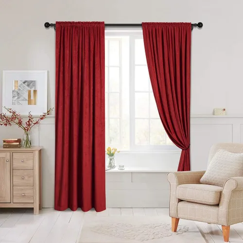 Vista 12 de Cortinas de doble cara de felpilla para cortina de cocina, cenefa para sala de estar