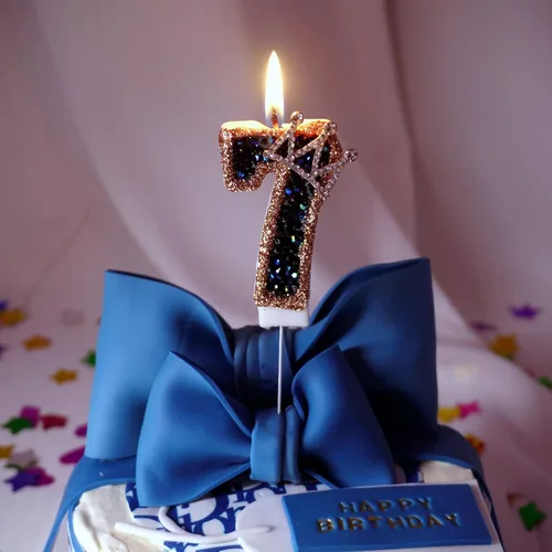 Vista 3 de 0123456789 Velas de cumpleaños para tartas de cumpleaños con bengalas, velas grandes de 3.15 pulgadas para cumpleaños de bebé/niño o decoración