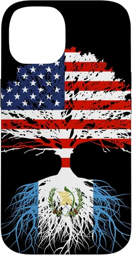 Vista 4 de Guatemala Born Family Roots Guatemalan American US Flag Gift Case for iPhone 17
