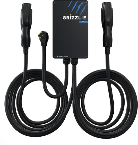 Vista 6 de Grizzl-E Cargador Duo Level 2 Plug in EV, hasta 40 amperios, dos cables premium de 24 pies (enchufe 14-50)