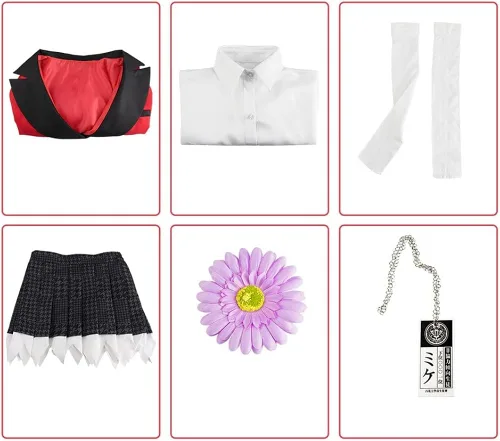 Vista 3 de Kakegurui - Disfraz de Yumemite Yumemi, uniforme escolar compulsivo, disfraz de Halloween
