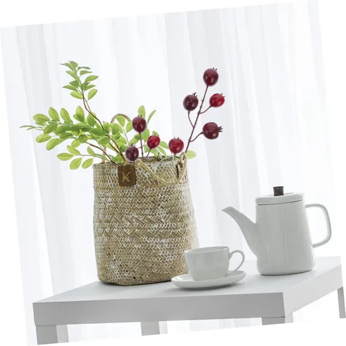 Vista 5 de ABOOFAN 3 piezas de esquejes de granada simulados, decoración de frutas, flores artificiales para decoración de árbol de Navidad, mini agujas