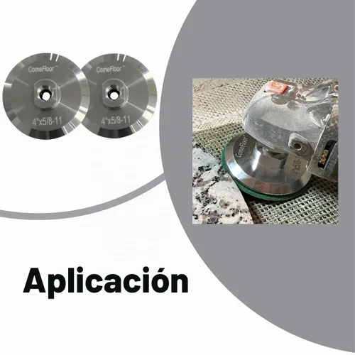 Vista 3 de Almohadilla de respaldo de aluminio, almohadilla de respaldo de gancho y bucle, 5/8"-11 roscado 4" (4 pulgadas, 2, cuenta)