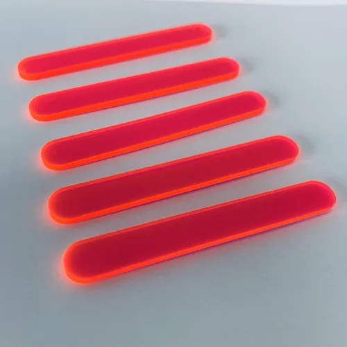 Vista 7 de 50 piezas de palitos de paleta acrílica de neón para helados, caramelos, manzanas (verde neón)
