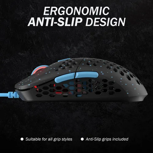 Vista 6 de HK Gaming - Mira M - Mouse para juegos ultraligero con 6 botones, 2.1 onzas