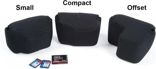 Vista 4 de OP/TECH USA Soft Pouch – Funda compacta para cámara digital, bolsa de accesorios ligera, funda de neopreno elegante para DSLR, perfecta