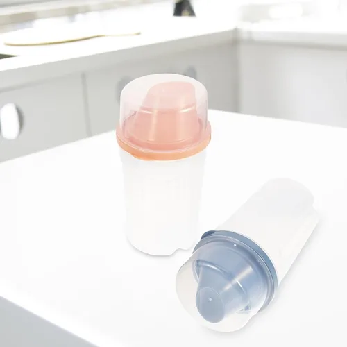 Vista 3 de Healifty 2 unids contenedores de plástico botellas loción envases de alimentos de plástico con tapas jabón conveniente subbotella de ducha gel