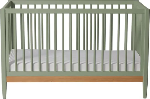 Vista 2 de Little Seeds Cuna convertible Clover 4 en 1, verde arboleda/natural