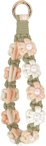 Vista 60 de Llavero de macramé bohemio con tejido exquisito llavero hecho a mano para mujer