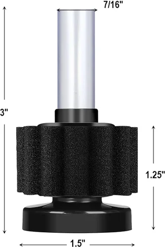 Vista 4 de AQUANEAT Mini filtro de esponja para acuario, filtro de espuma bio silencioso para pecera, con tubo de aerolínea, hasta 2 galones