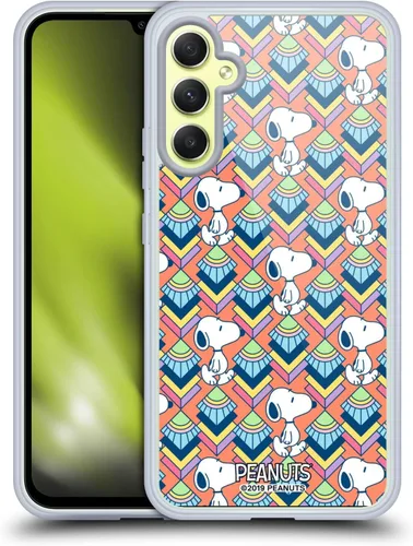Vista 253 de Head Case Designs Snoopy Deco Dreams - Funda de gel con licencia oficial de Peanuts Blue Pattern [protección de grado militar] compatible con Google