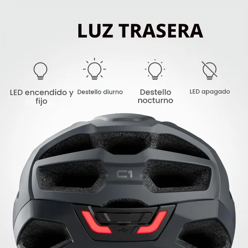 Vista 4 de Sena Casco de ciclismo inteligente C1 Gris mate