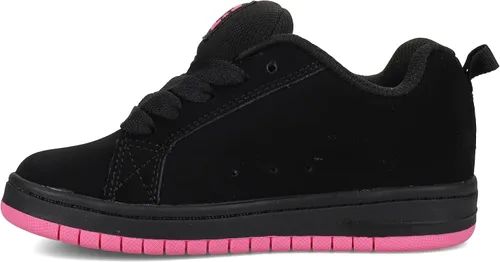 Vista 7 de DC Kids Court Graffik Skate Shoe Negro/Rosa