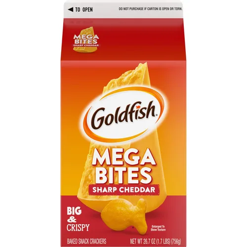 Vista 10 de Pepperidge Farm Goldfish Baked Snack Crackers, queso cheddar, 1 onza, paquete de 60