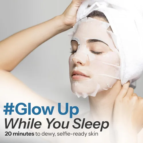 Vista 2 de Skin 2.0 Mascarilla de Hoja de Ácido Hialurónico y Colágeno – Hidratante, Antienvejecimiento, Reafirmante – Cuidado de la Piel Coreano Probado por