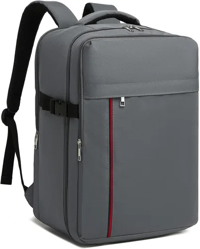 Vista 8 de Kono Mochila de mano 40x20x25 Bolsa de mano Viaje en avión 20L, mochila para laptop de 15.6 pulgadas, para hombres y mujeres, Negro, 20 l, Mochila