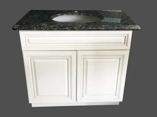 Vista 3 de New Atique - Mueble base de tocador de baño de un solo fregadero, color blanco, 36 pulgadas de ancho x 21 pulgadas de profundidad