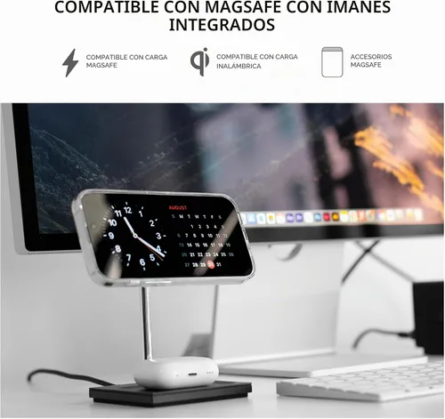 Vista 3 de Native Union Funda transparente transparente antiamarilleo, compatible con MagSafe con imanes integrados, materiales reciclados, ultraduradera