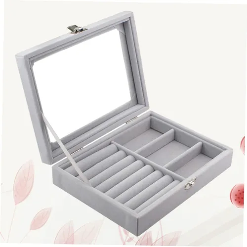 Vista 7 de Box For Women Earrings Display Holder Jewelry Storage Organizer Travel Jewelry Case Ring Storage Case Travel Jewelry Organizer Necklace Organizer
