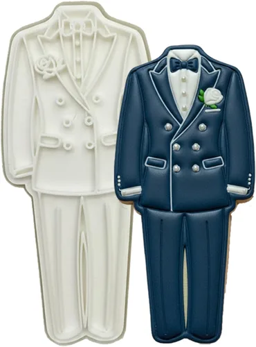 Vista 26 de Juego de 11 cortadores de galletas de amor con sello 3D de ácido poliláctico (PLA) para cocina, pastel, vestido de boda, formas de anillo de amor