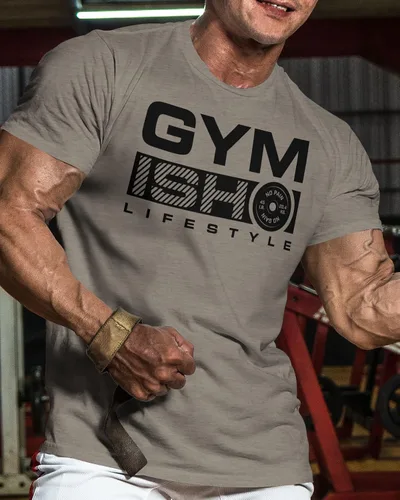 Vista 2 de Camisetas de entrenamiento para hombres, camiseta de gimnasia sin dolor y sin ganancia, divertida camiseta de levantamiento de gimnasio