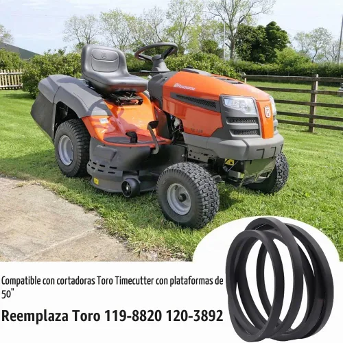 Vista 2 de 119-8820 Correa de cubierta de reemplazo para cortacésped V-Belt para Toro Timecutter ss5000 Partes SS5060 MX5060 74630 74361 74632 74635 74637