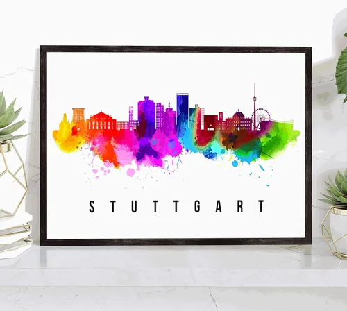 Vista 43 de Póster de Amsterdam Skyline Netherlands, pintura de paisaje urbano e impresión de monumentos, decoración para el hogar, oficina, 12 x 18 pulgadas