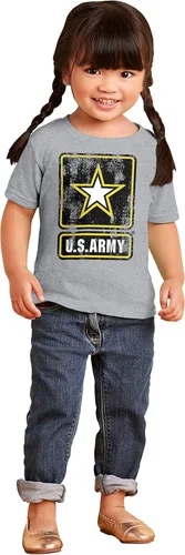 Vista 4 de Camiseta para niño y niña con orgullo militar del ejército de los Estados Unidos