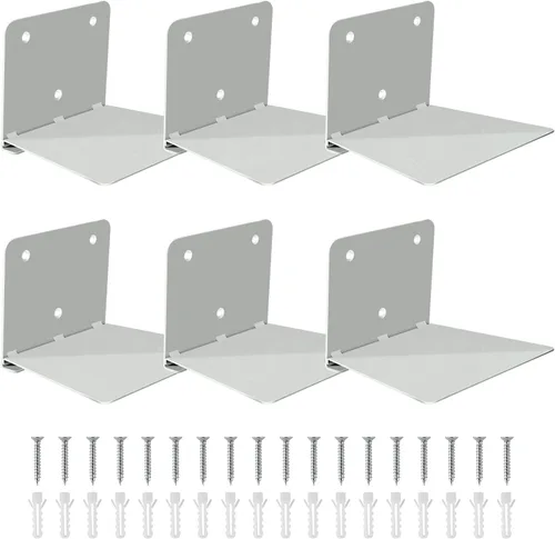 Vista 10 de Estantería flotante de libros FENTEC para pared, estantería flotante invisible montada en la pared, estanterías colgantes resistentes, estante