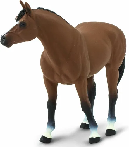 Vista 6 de Safari Ltd. American Quarter Horse Gelding Figurine - Figura de modelo realista de 5 pulgadas, juguete educativo para niños, niñas y niños a partir