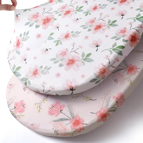 Vista 68 de Pack n Play Sheets BROLEX - Juego de 2 sábanas para cuna, juego de sábanas elásticas y portátiles para cuna, funda de colchón convertible