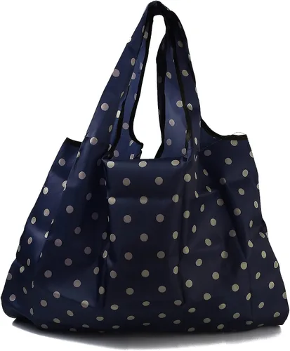 Vista 25 de BEEFLYING Bolsas de comestibles plegables, de nailon, ecológicas y reutilizables, impermeables, bolsas de la compra plegables