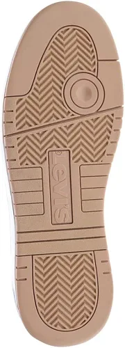 Vista 4 de Levi's Tenis 521 BB Hi Pebbled UL de piel sintética vegana para hombre, blancoGum