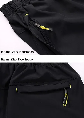 Vista 4 de MAGNIVIT Pantalones cortos de senderismo 34 para hombre, por debajo de la rodilla, de secado rápido, para trabajo al aire libre, con bolsillos